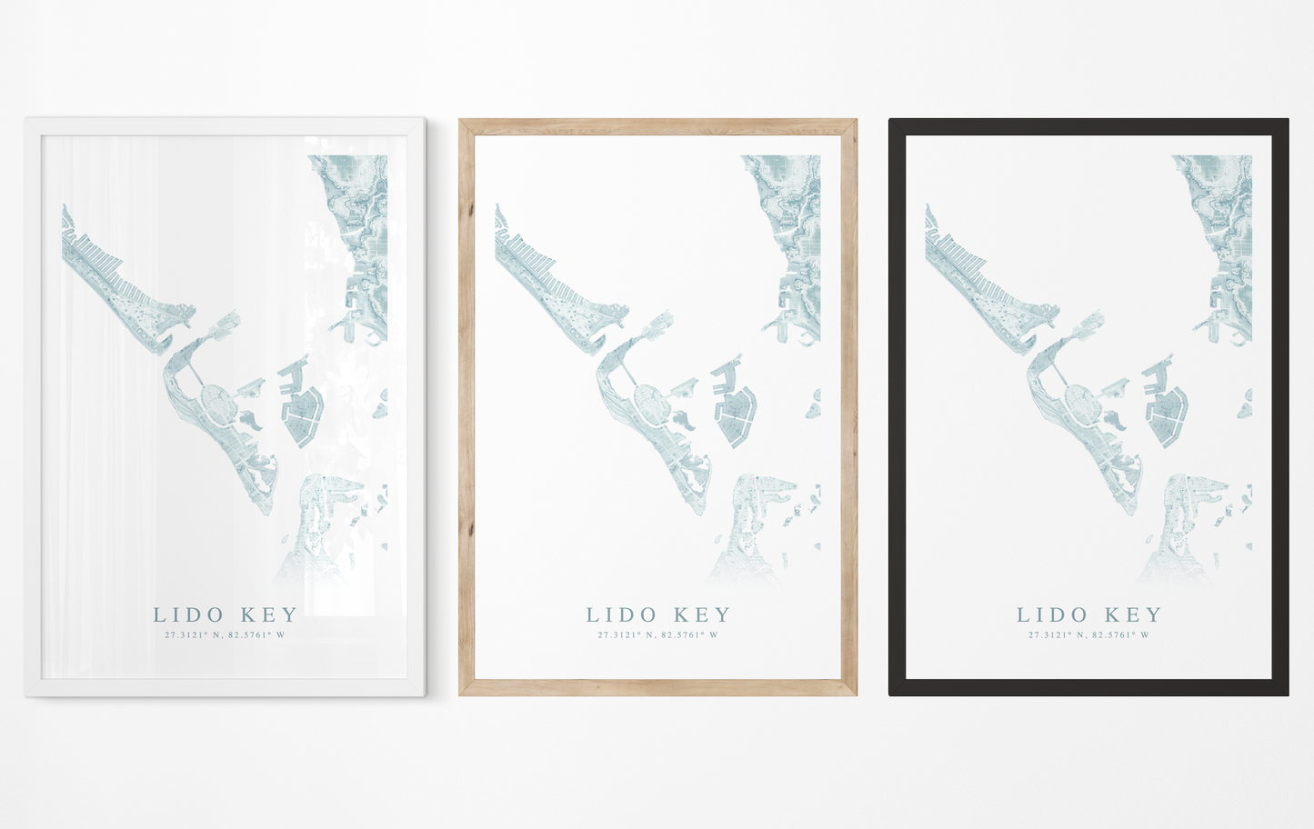 Lido Key Map Print