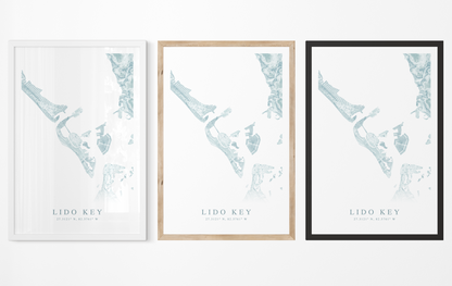 Lido Key Map Print