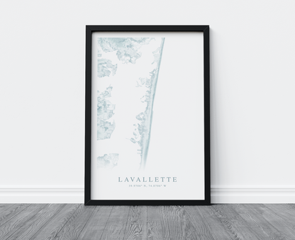 Lavallette Map Print