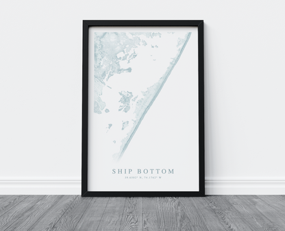 Ship Bottom Map Print