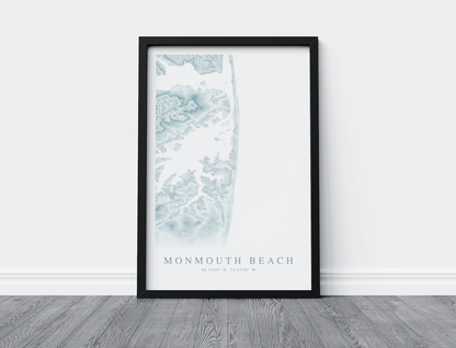 Monmouth Beach Map Print