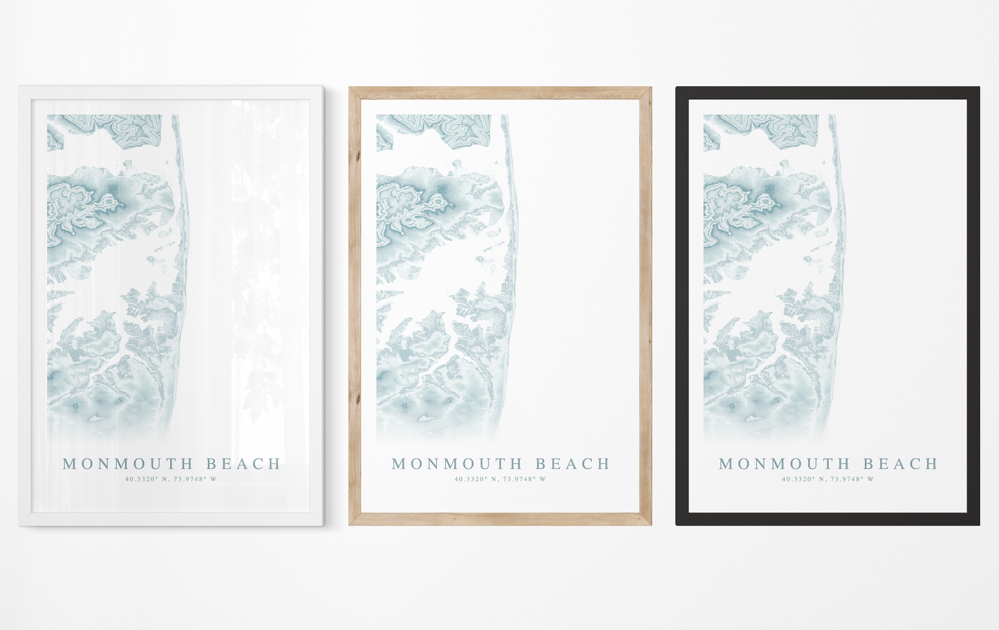 Monmouth Beach Map Print