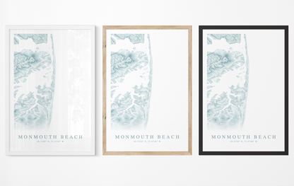 Monmouth Beach Map Print