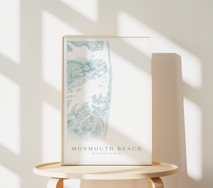 Monmouth Beach Map Print