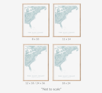 East Coast (USA) Map Print