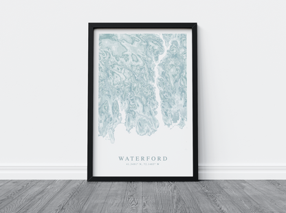 Waterford CT Map Print