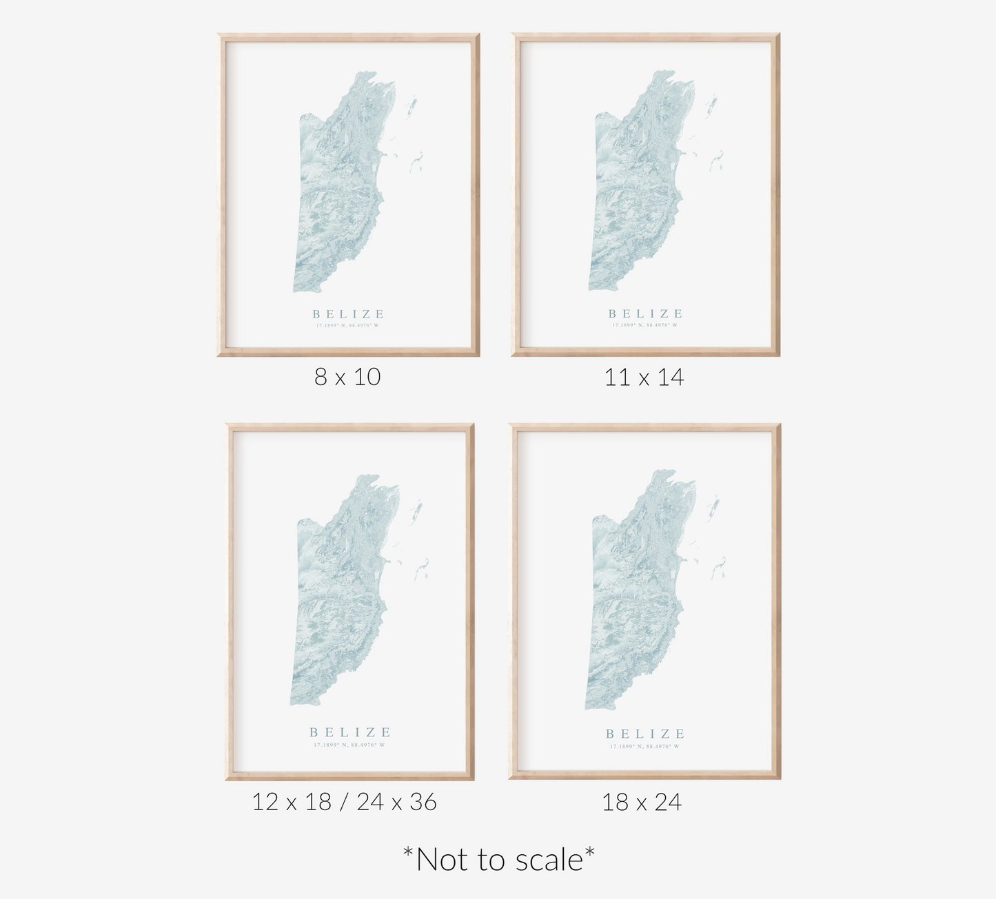 Belize Map Print