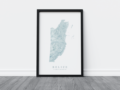 Belize Map Print