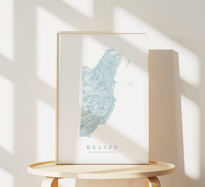 Belize Map Print