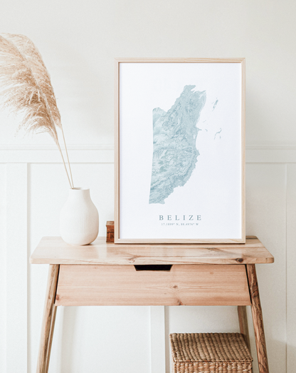 Belize Map Print