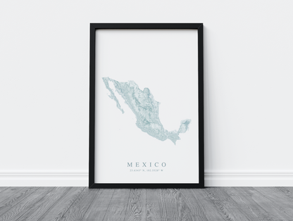 Mexico Map Print