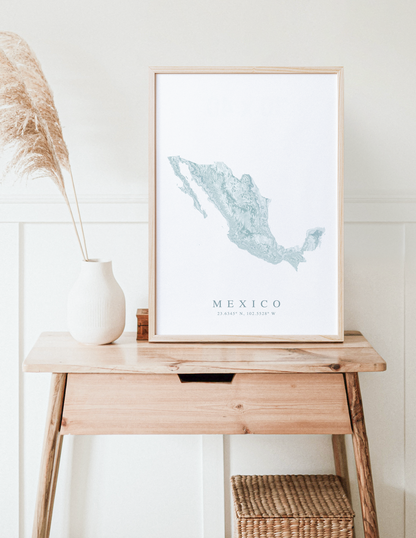 Mexico Map Print