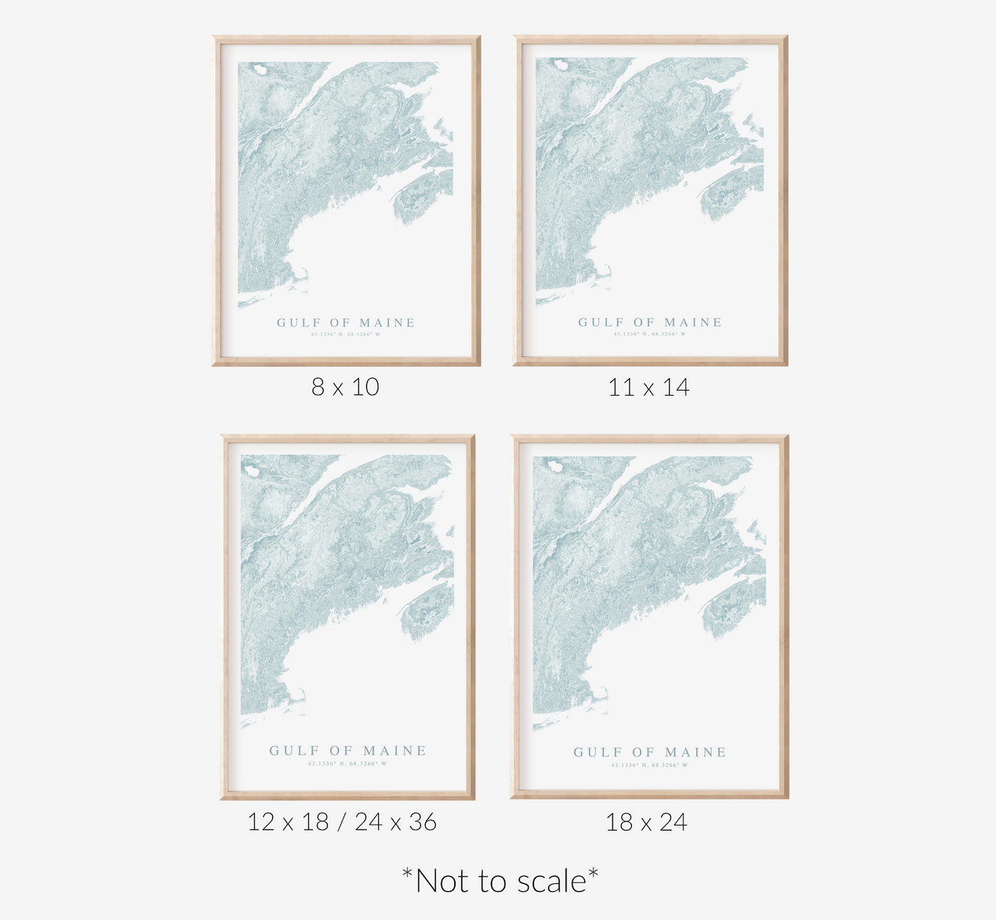 Gulf of Maine Map Print