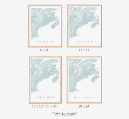 Gulf of Maine Map Print