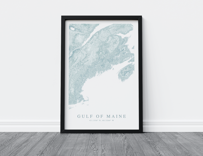 Gulf of Maine Map Print