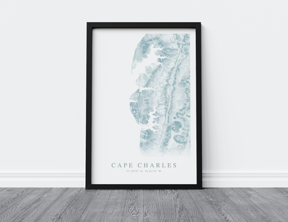 Cape Charles Map Print