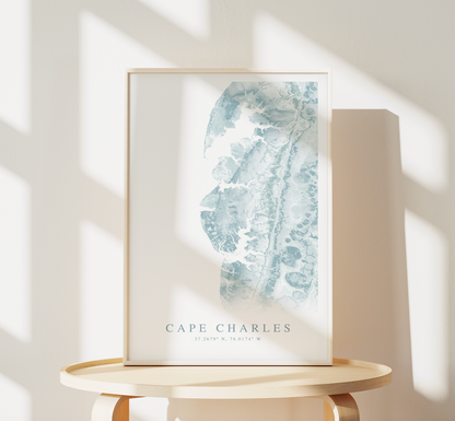 Cape Charles Map Print