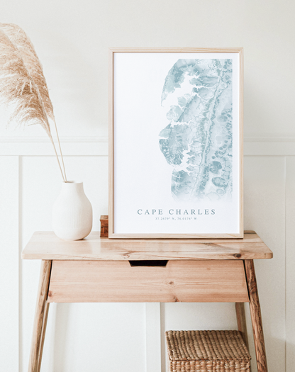 Cape Charles Map Print