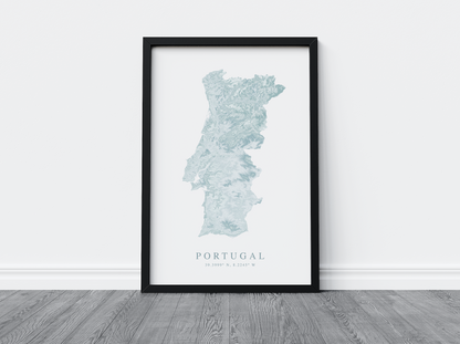 Portugal Map Print