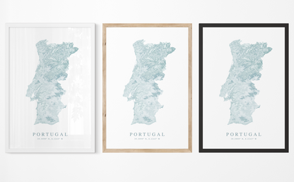 Portugal Map Print