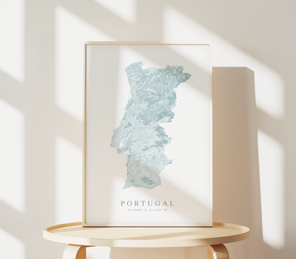 Portugal Map Print