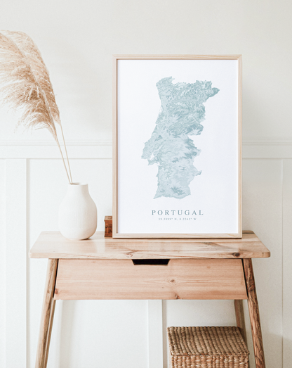 Portugal Map Print