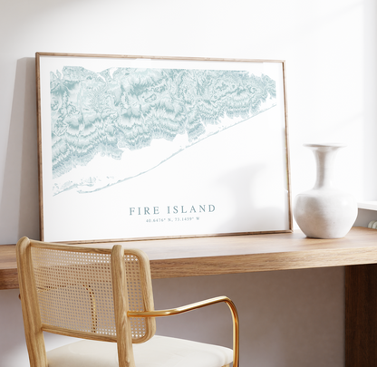 Fire Island Map Print