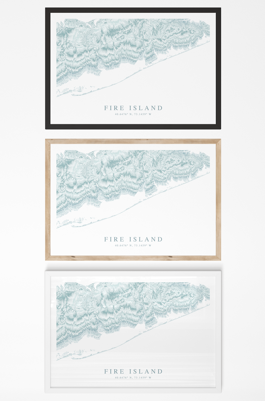 Fire Island Map Print