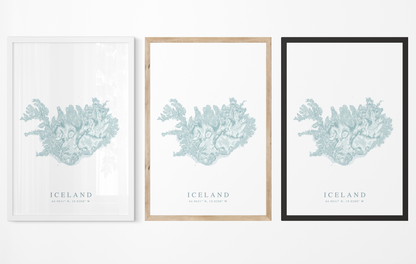 Iceland Map Print