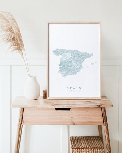 Spain Map Print