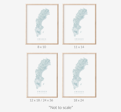 Sweden Map Print