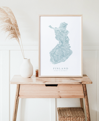 Finland Map Print