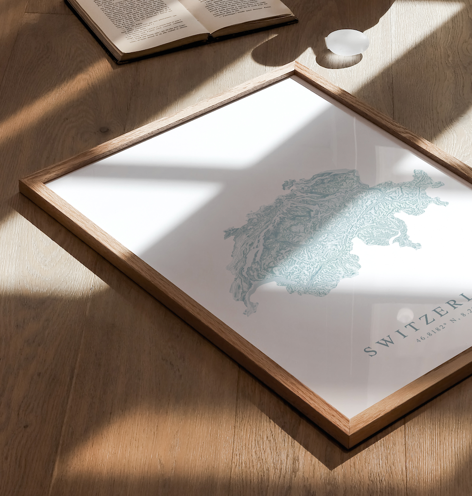 Switzerland Map Print