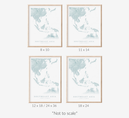 Southeast Asia Map Print