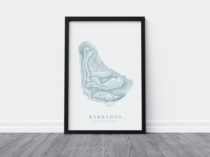 Barbados Map Print