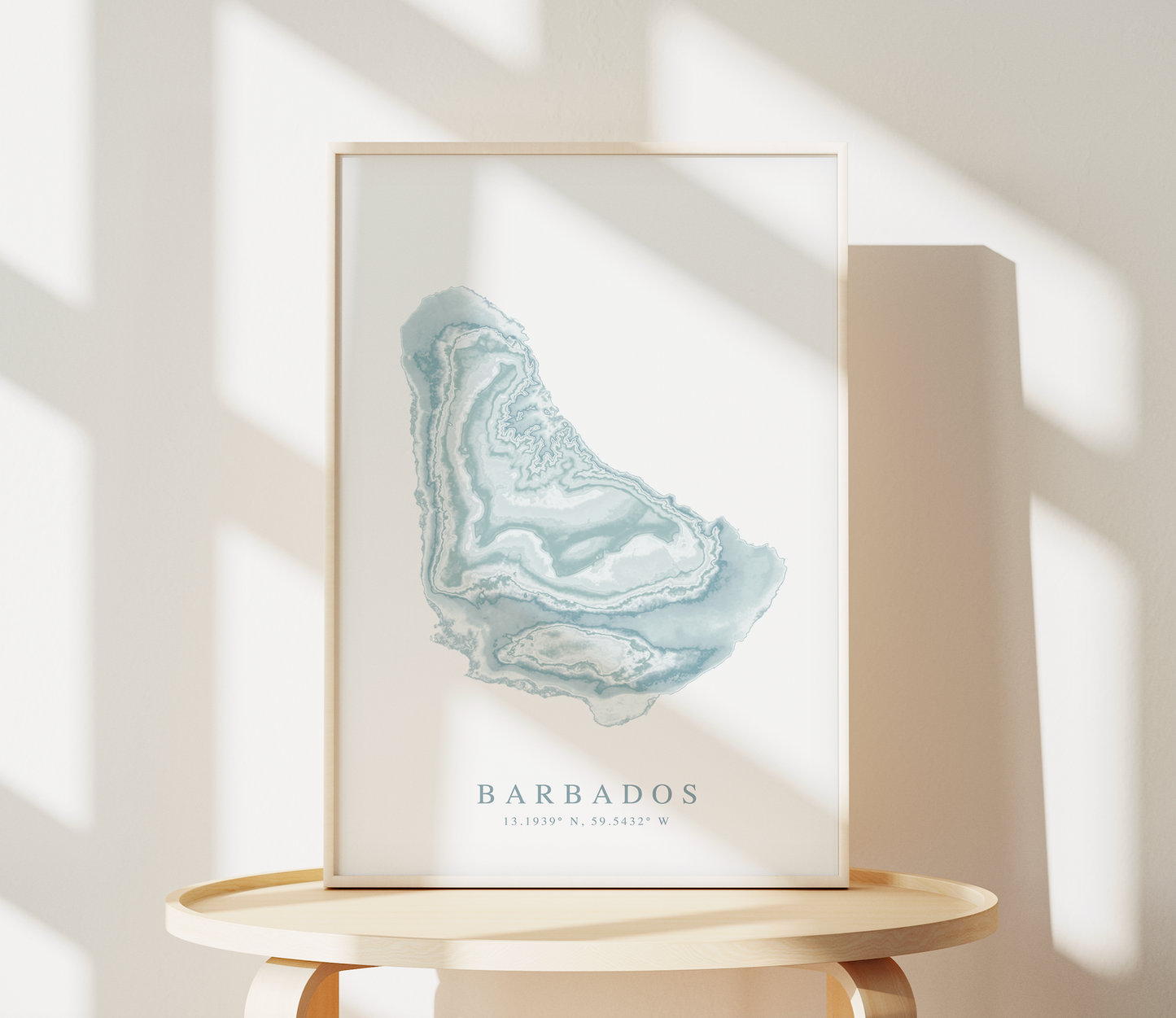 Barbados Map Print