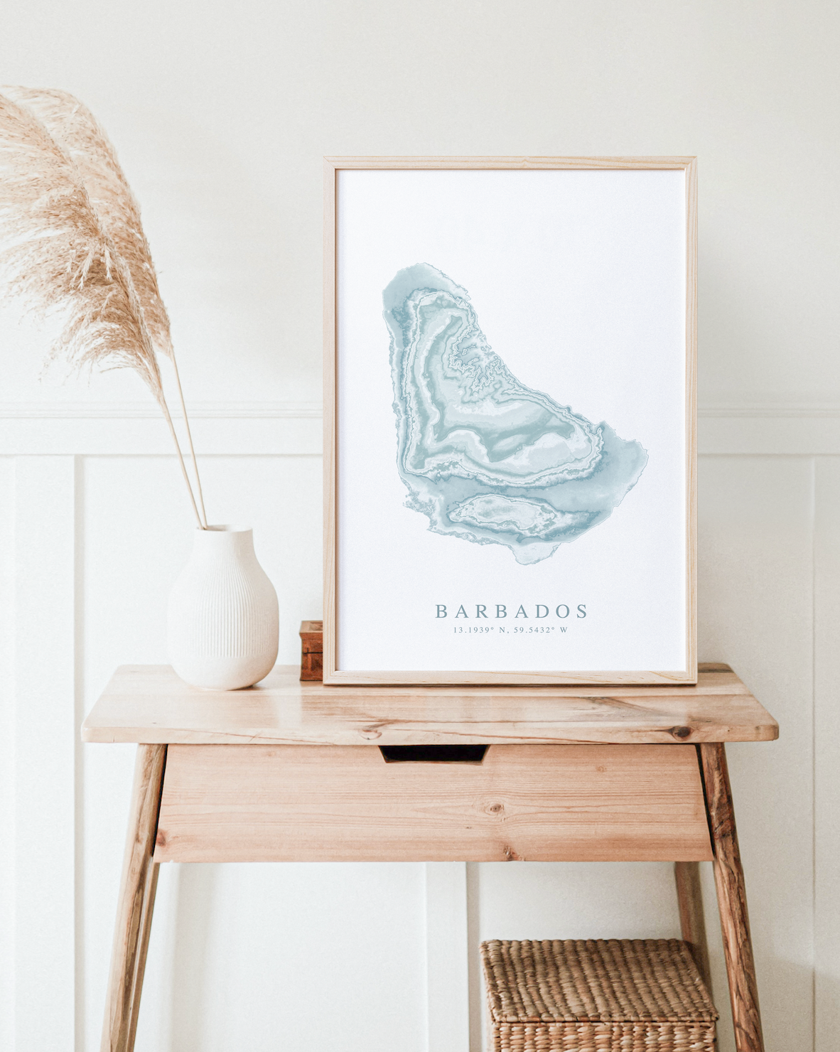 Barbados Map Print