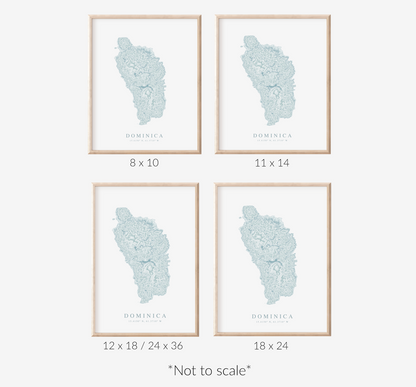 Dominica Map Print