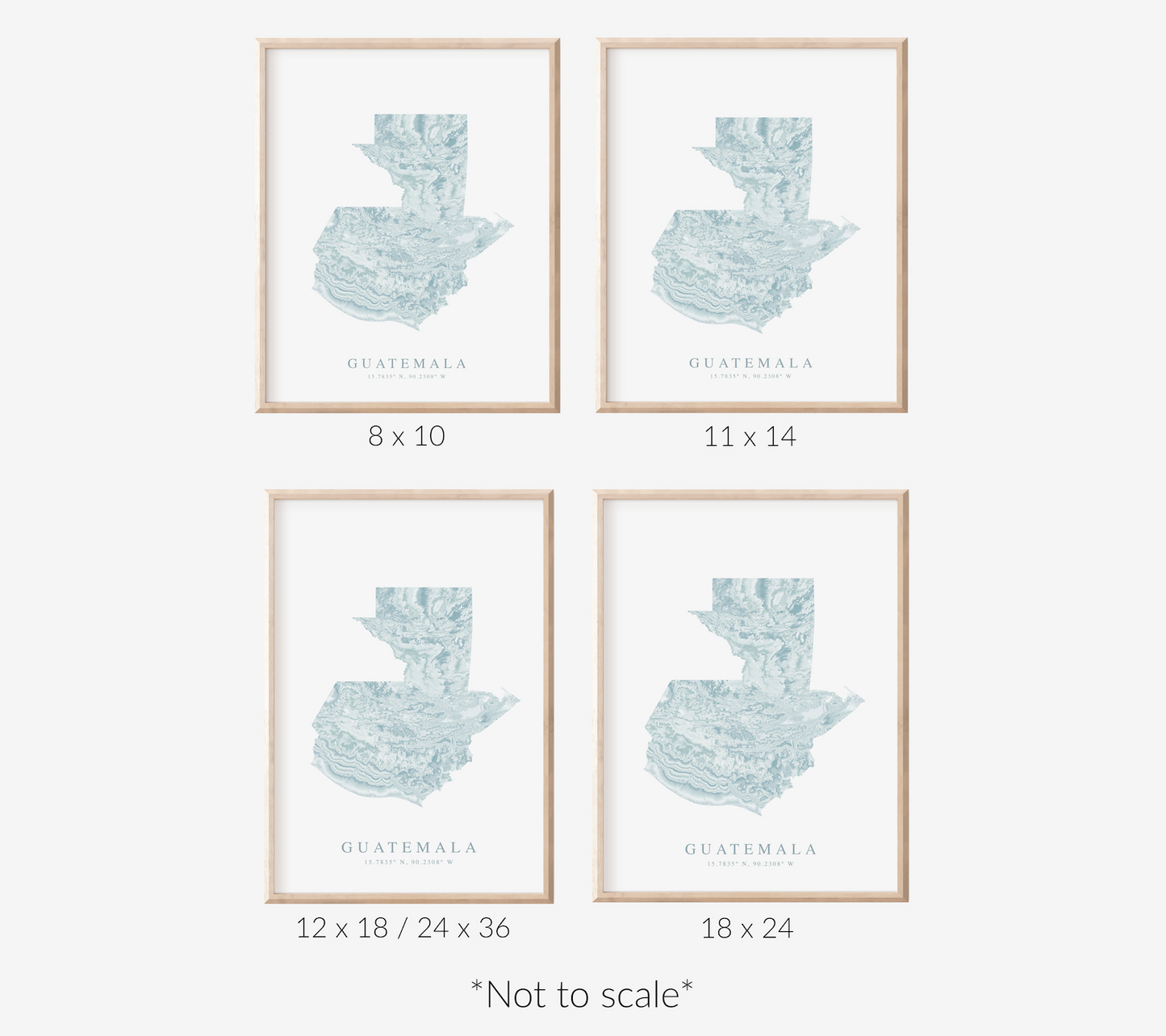 Guatemala Map Print