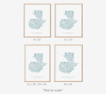 Guatemala Map Print