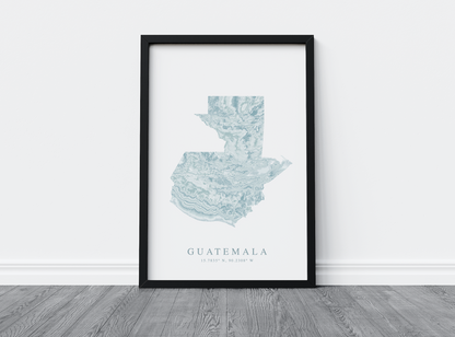 Guatemala Map Print