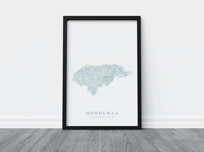 Honduras Map Print