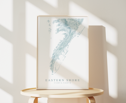 Eastern Shore VA Map Print