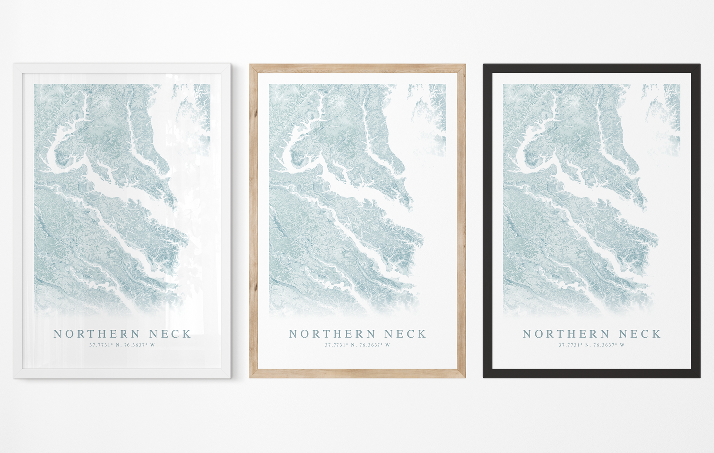 Northern Neck VA Map Print