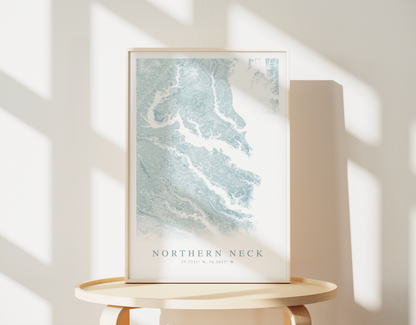 Northern Neck VA Map Print