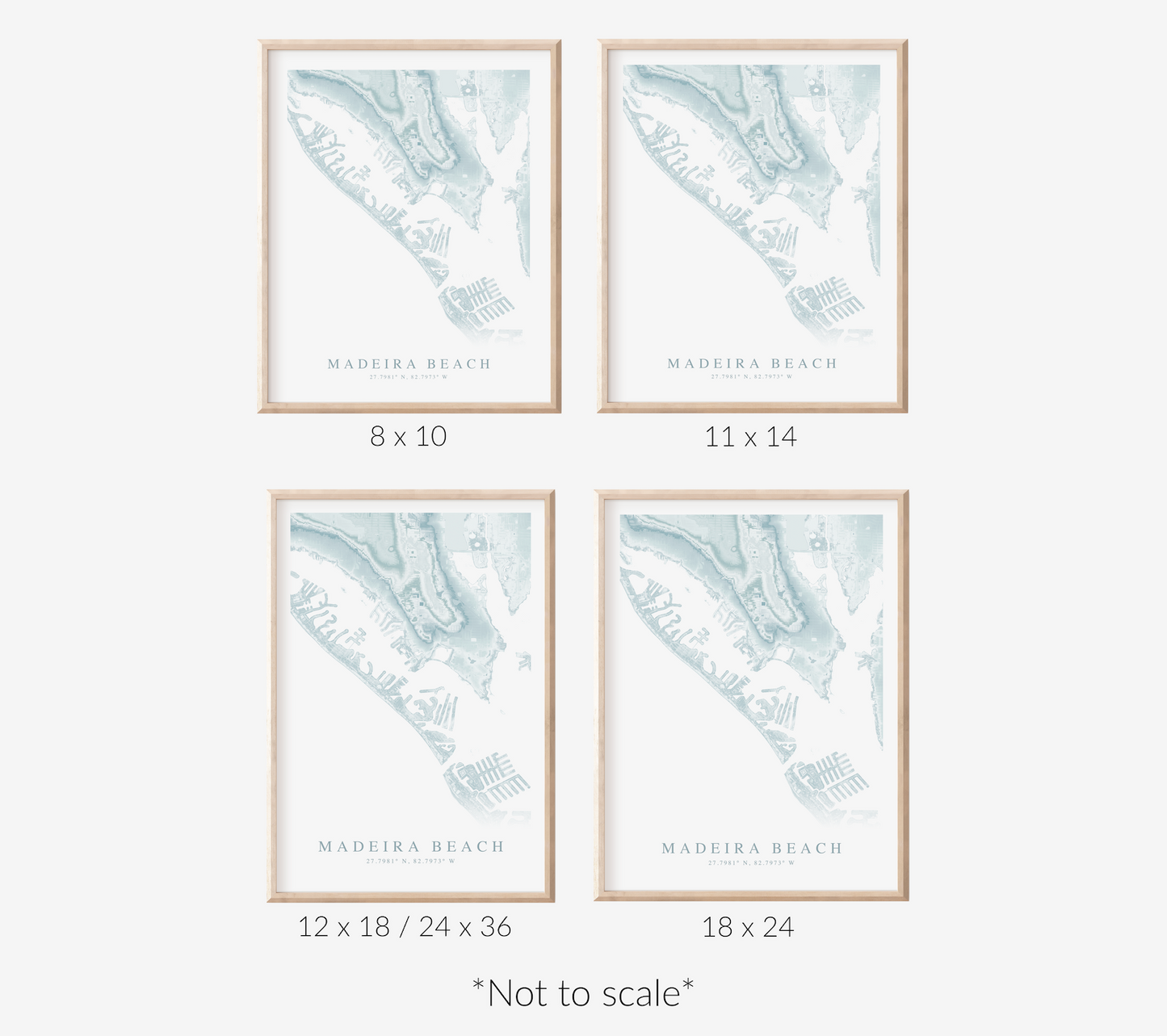 Madeira Beach Map Print