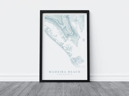 Madeira Beach Map Print