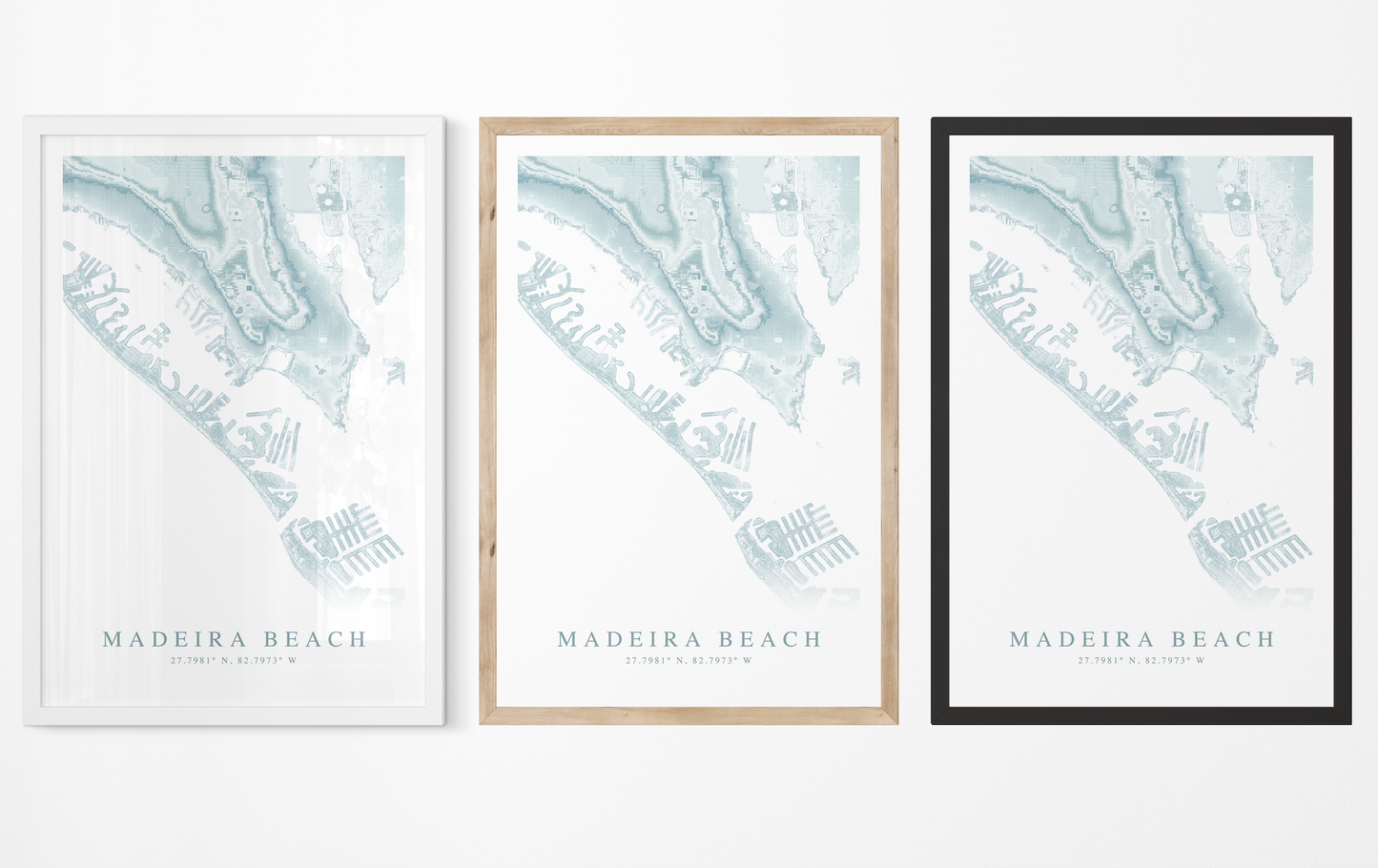 Madeira Beach Map Print