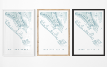 Madeira Beach Map Print