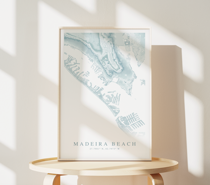 Madeira Beach Map Print